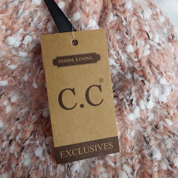 'C.C BEANIE' FLEECE~LINED POM-POM BEANIE ROSEA - Picture 9 of 16